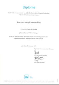 Diploma sportpsychologie en coaching